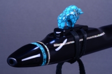 Nigerian Ebony Native American Flute, Minor, Bass A-3, #I17L